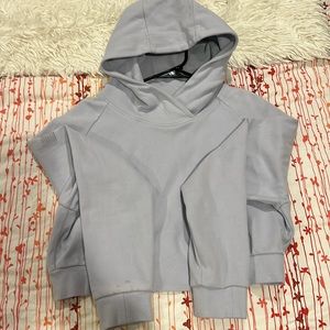 Alphalete Light blue cropped workout hoodie